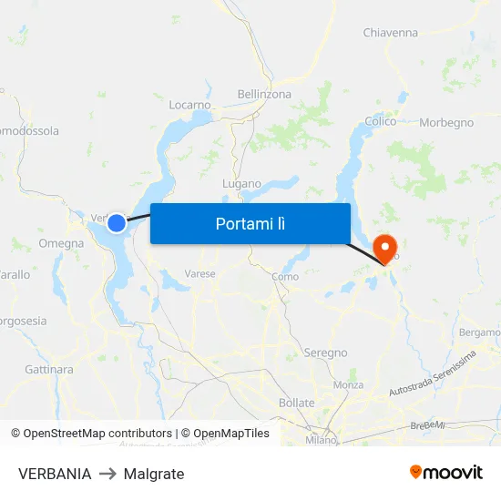 VERBANIA to Malgrate map