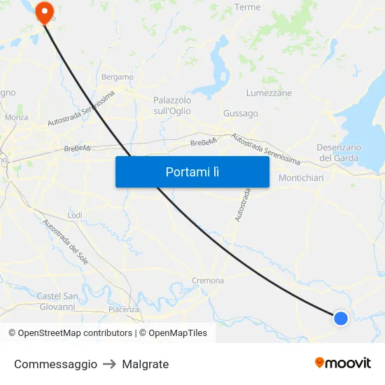 Commessaggio to Malgrate map