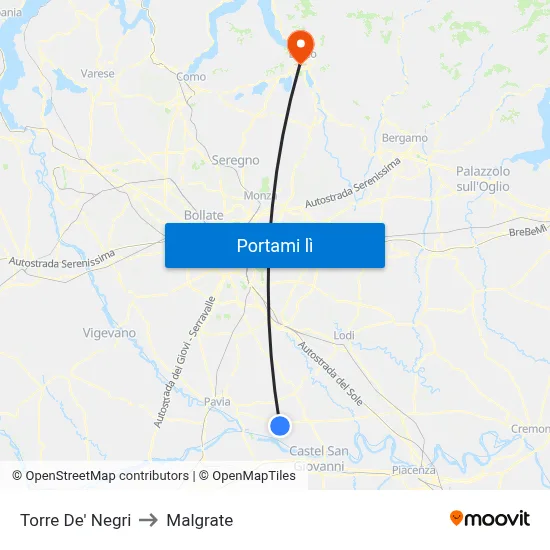Torre De' Negri to Malgrate map