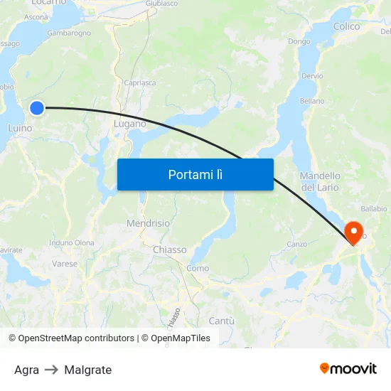 Agra to Malgrate map