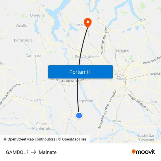 GAMBOL? to Malnate map