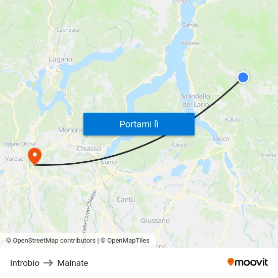 Introbio to Malnate map