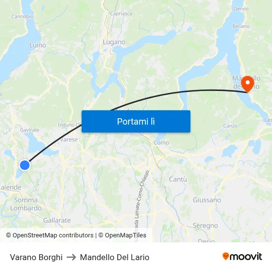 Varano Borghi to Mandello Del Lario map