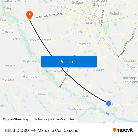 BELGIOIOSO to Marcallo Con Casone map