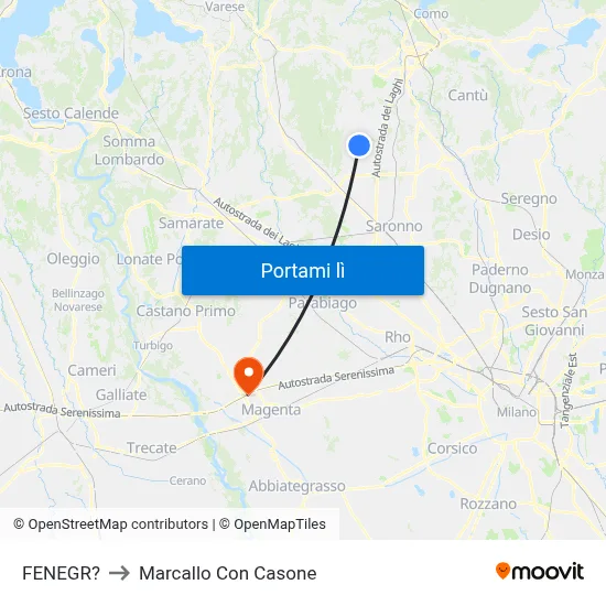 FENEGR? to Marcallo Con Casone map