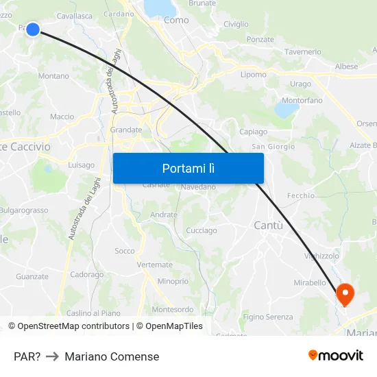 PAR? to Mariano Comense map