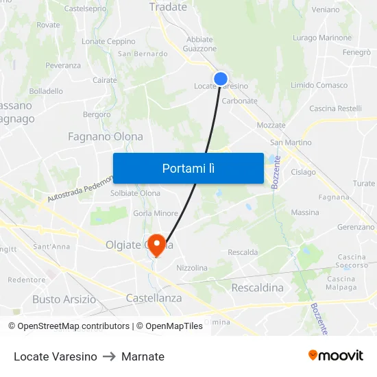 Locate Varesino to Marnate map