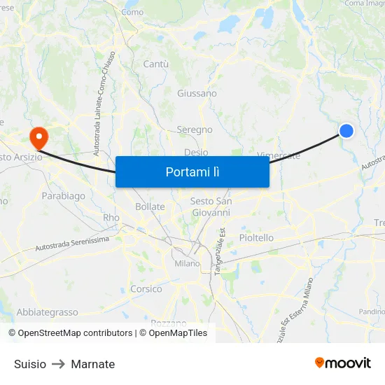 Suisio to Marnate map