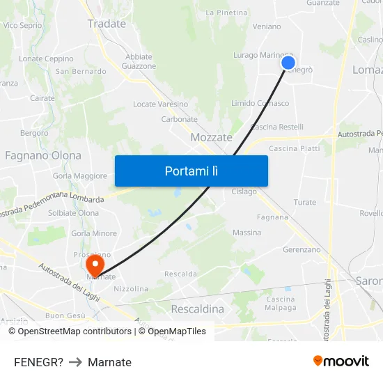 FENEGR? to Marnate map