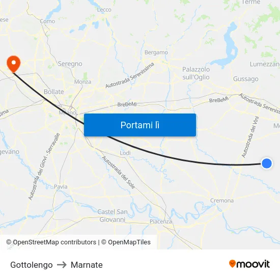 Gottolengo to Marnate map
