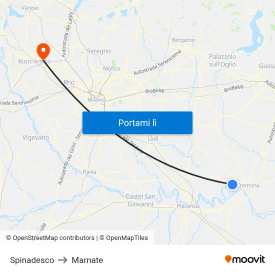 Spinadesco to Marnate map