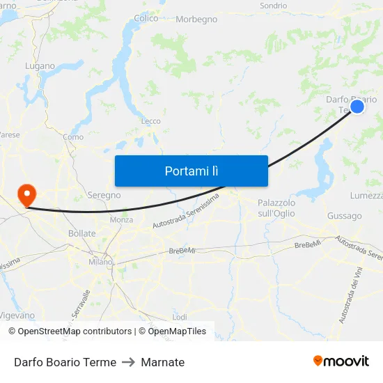 Darfo Boario Terme to Marnate map