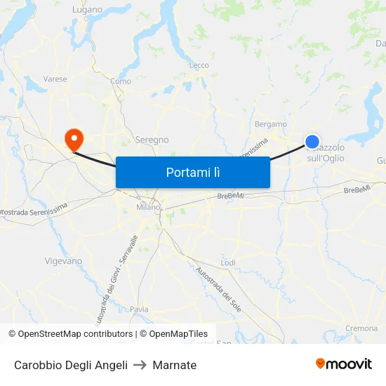 Carobbio Degli Angeli to Marnate map