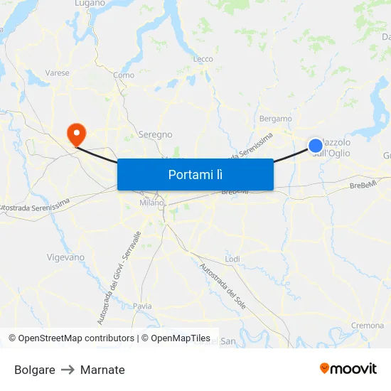 Bolgare to Marnate map
