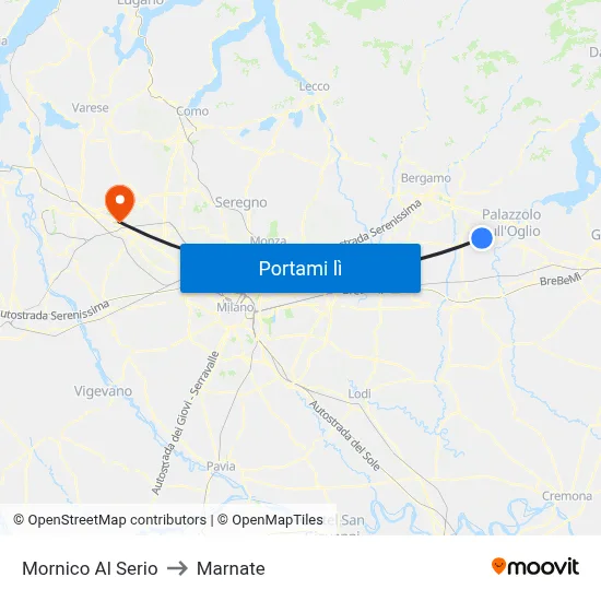 Mornico Al Serio to Marnate map