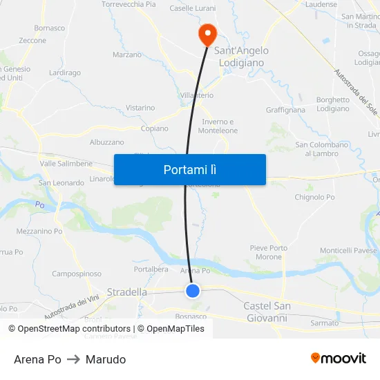 Arena Po to Marudo map