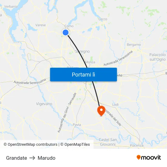 Grandate to Marudo map