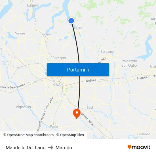 Mandello Del Lario to Marudo map