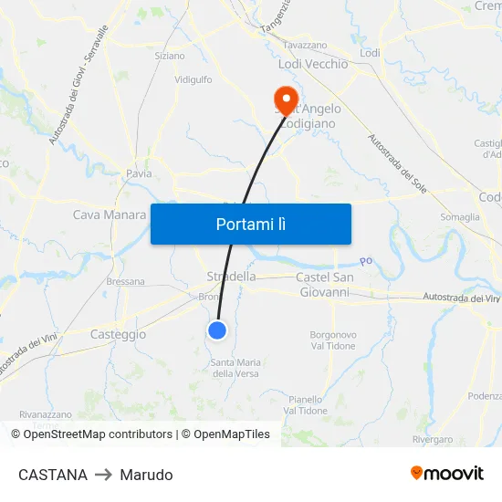 CASTANA to Marudo map