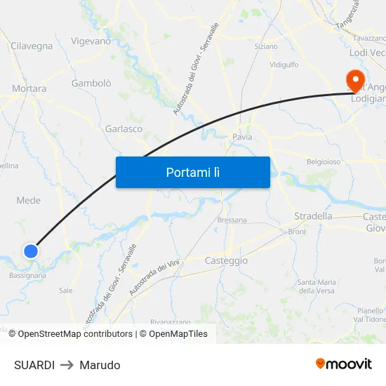 SUARDI to Marudo map