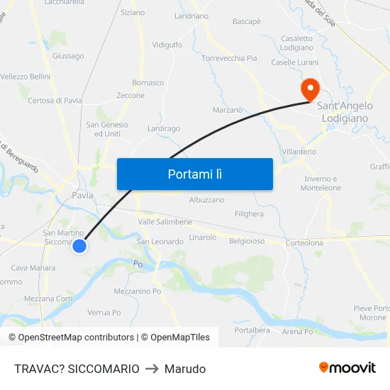 TRAVAC? SICCOMARIO to Marudo map