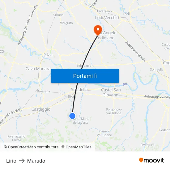 Lirio to Marudo map