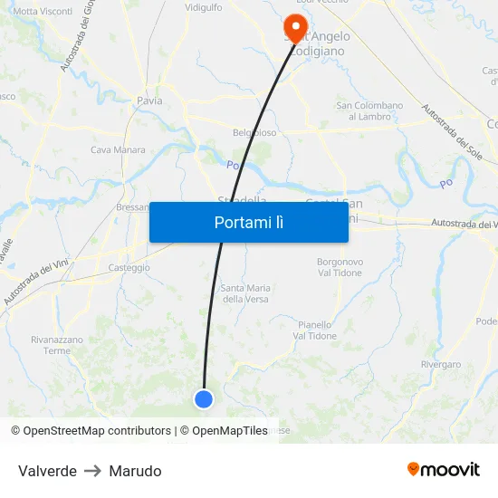 Valverde to Marudo map