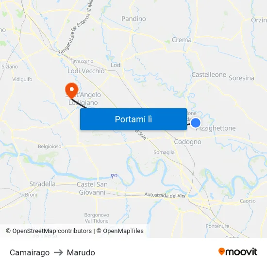 Camairago to Marudo map