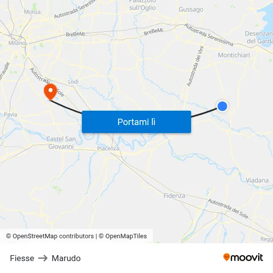 Fiesse to Marudo map