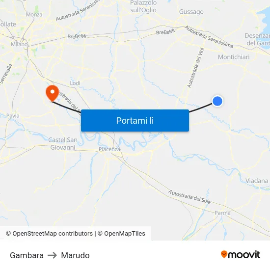 Gambara to Marudo map