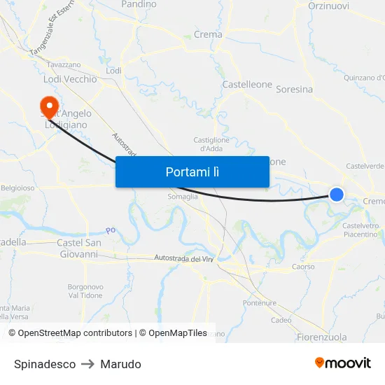 Spinadesco to Marudo map