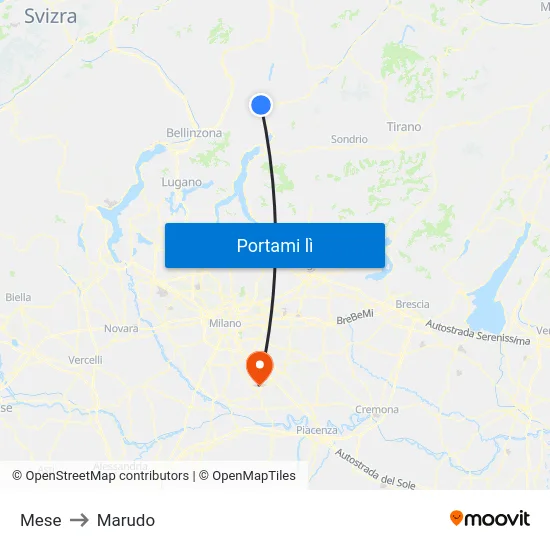 Mese to Marudo map
