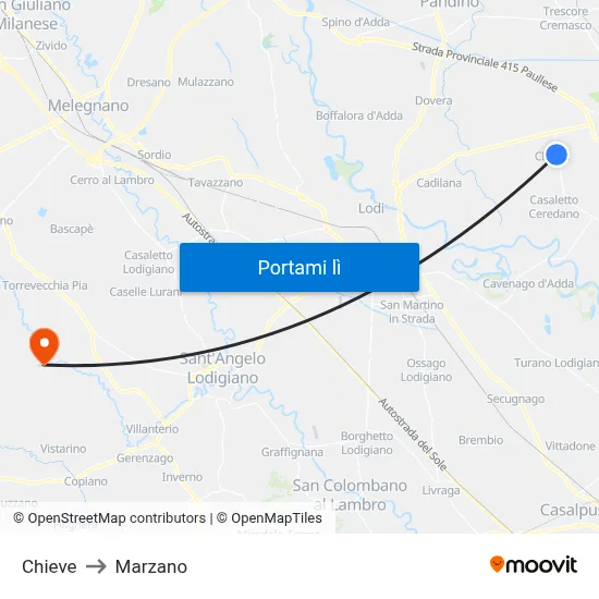 Chieve to Marzano map