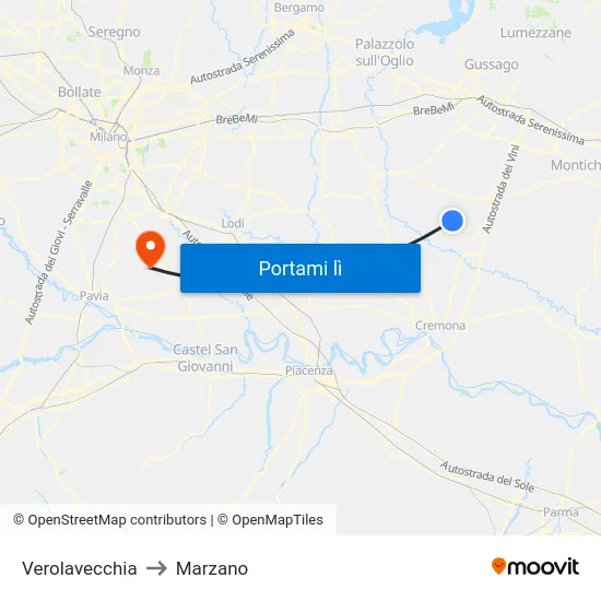 Verolavecchia to Marzano map