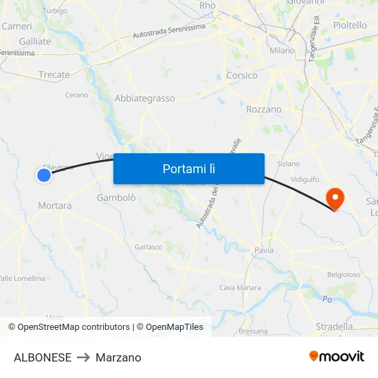 ALBONESE to Marzano map