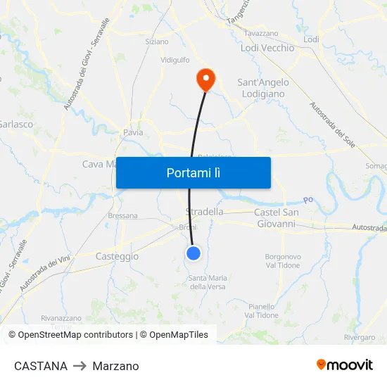 CASTANA to Marzano map