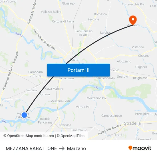 MEZZANA RABATTONE to Marzano map