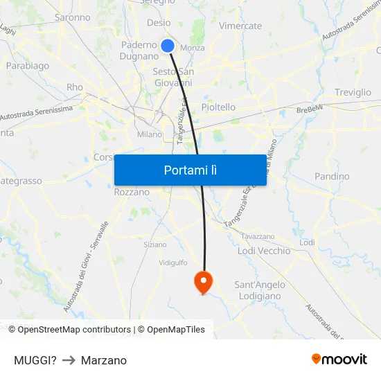 MUGGI? to Marzano map