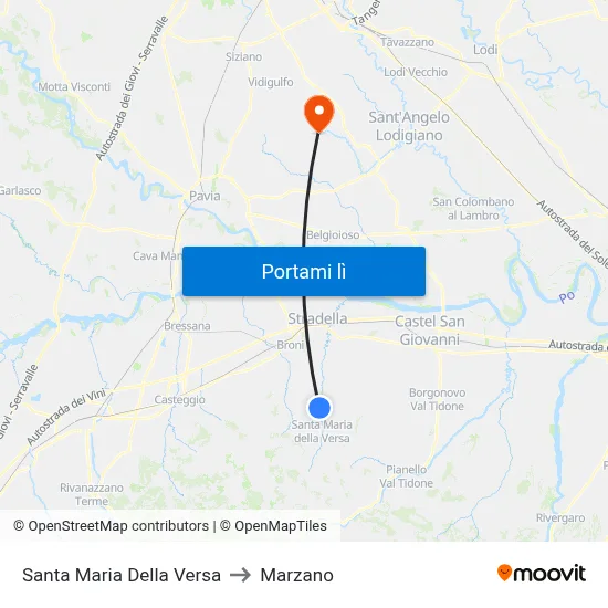 Santa Maria Della Versa to Marzano map