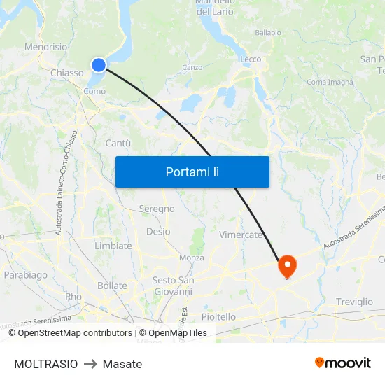 MOLTRASIO to Masate map