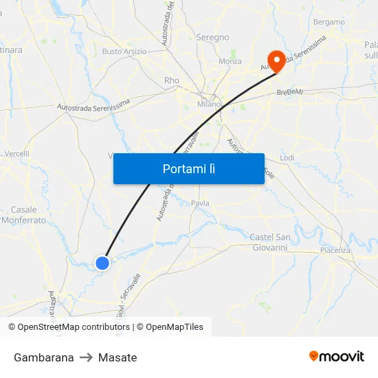 Gambarana to Masate map