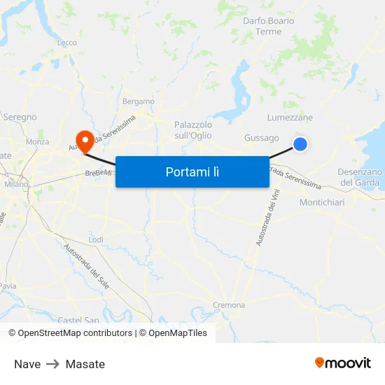Nave to Masate map