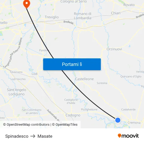 Spinadesco to Masate map
