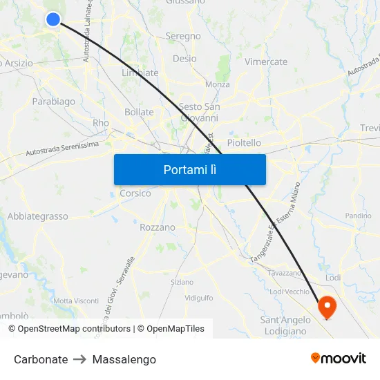Carbonate to Massalengo map