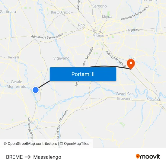 BREME to Massalengo map