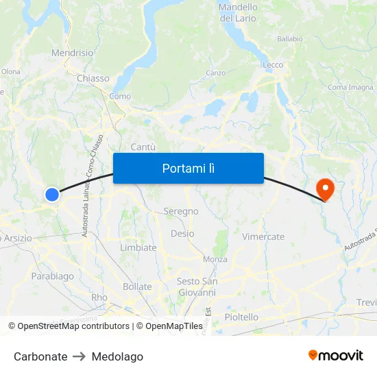 Carbonate to Medolago map