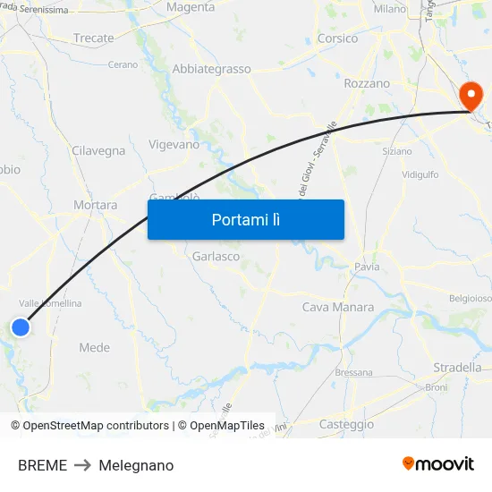 BREME to Melegnano map