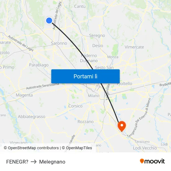 FENEGR? to Melegnano map