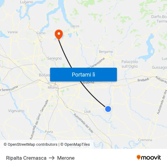 Ripalta Cremasca to Merone map