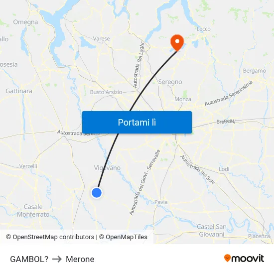 GAMBOL? to Merone map